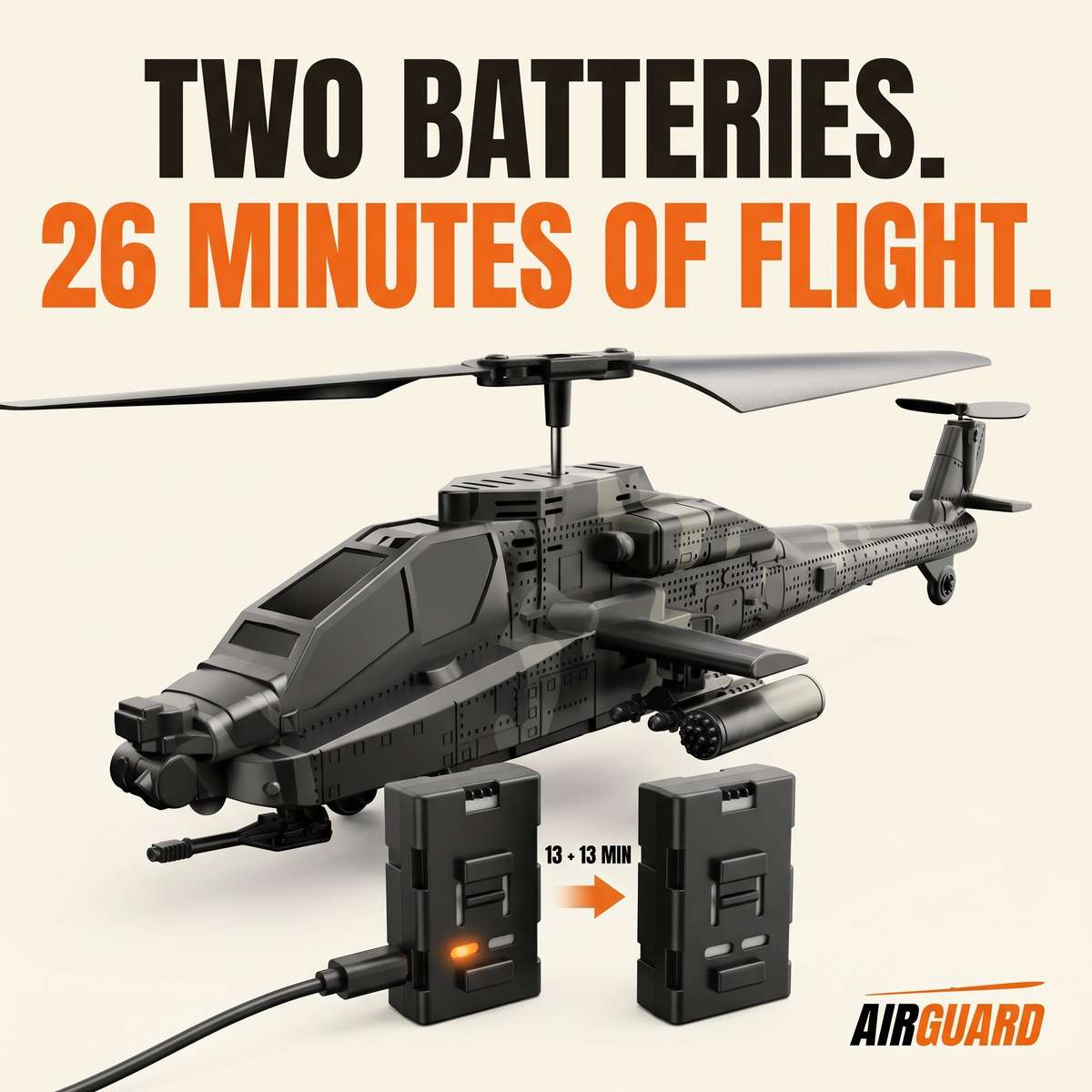 AirGuard™ Military Gunship RC Helicopter