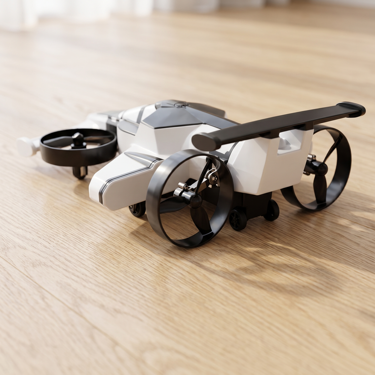 Hoverkart rear ducts turn upright for drift mode